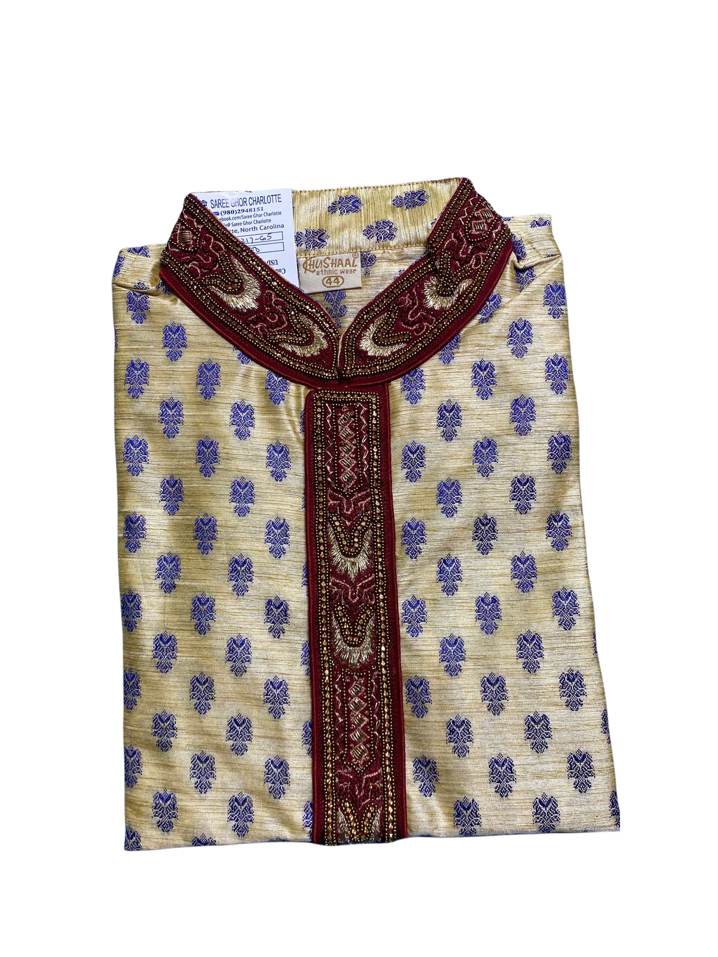 Traditional Men's Cotton Party Wear Kurta-7 - Saree Ghor Charlotte