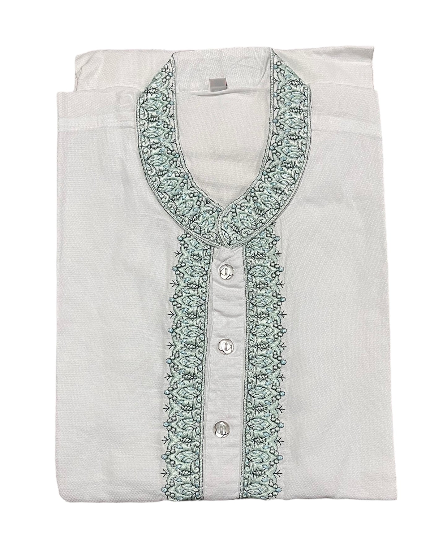 Classic White Men's Traditional Kurta Cotton - Timeless Style - Saree Ghor Charlotte