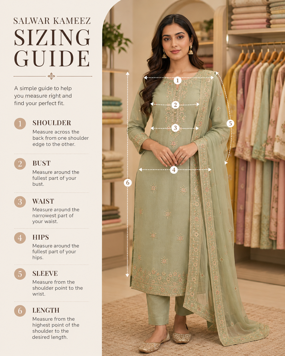 How to Measure Yourself for Salwar Kameez