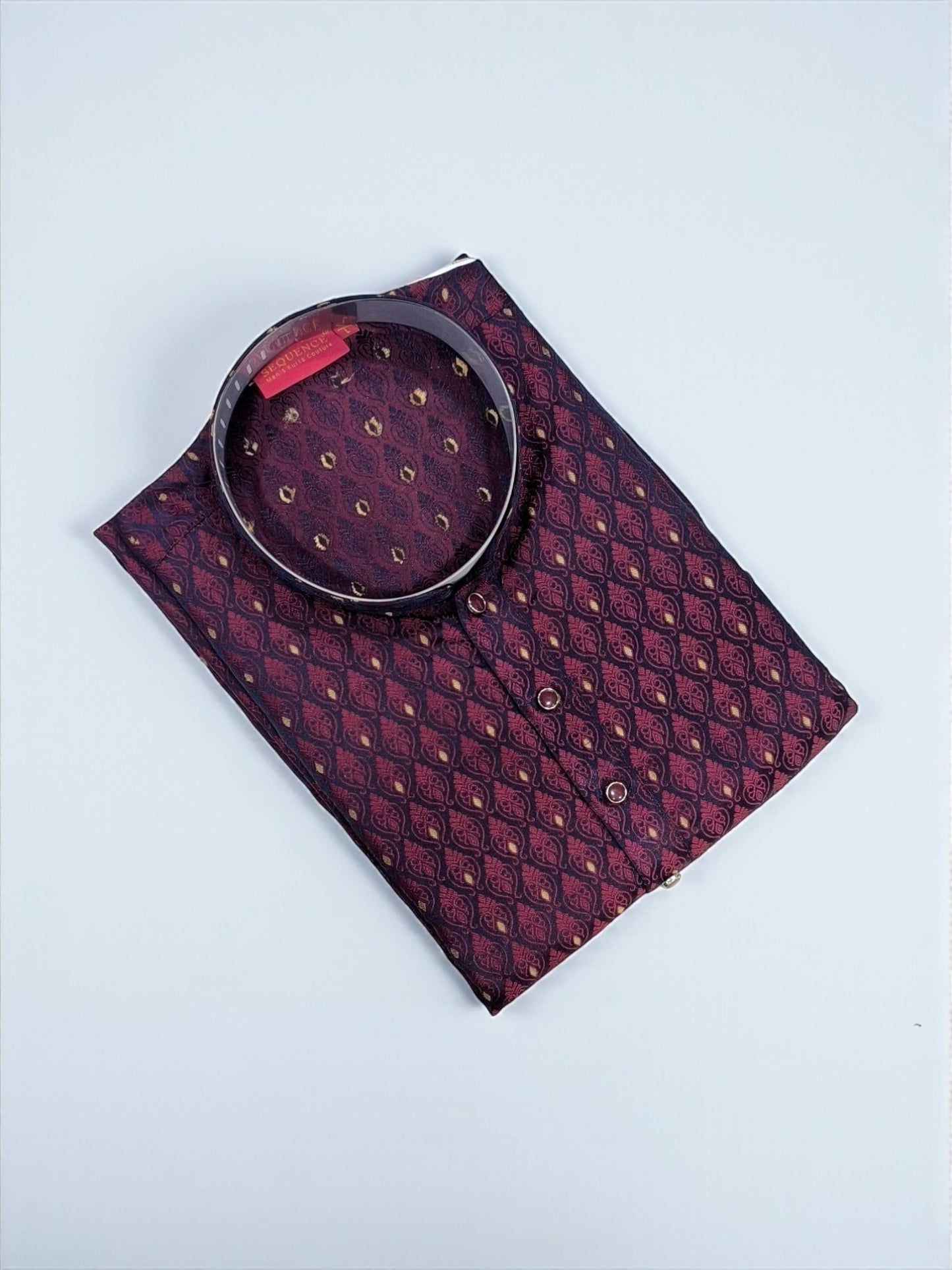 Maroon Traditional Men's Kurta Pajama Set– Cultural Wear for Men