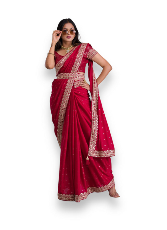 Enchanting Evening: Couture Party Wear Saree -02, Clearance