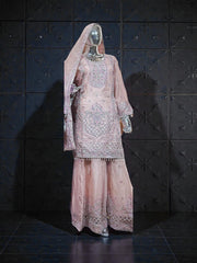Shimar Russian Plazo Dress by Saree Ghor Charlotte, traditional salwar kameez for women with intricate embroidery and vibrant colors.
