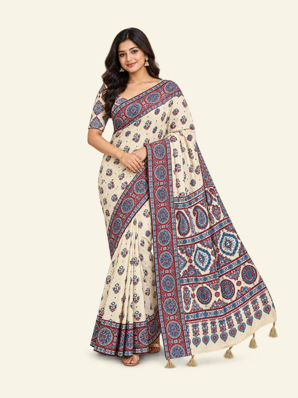 Heavy Crepe Silk Saree with Ready Blouse, Cultural Wear for Women