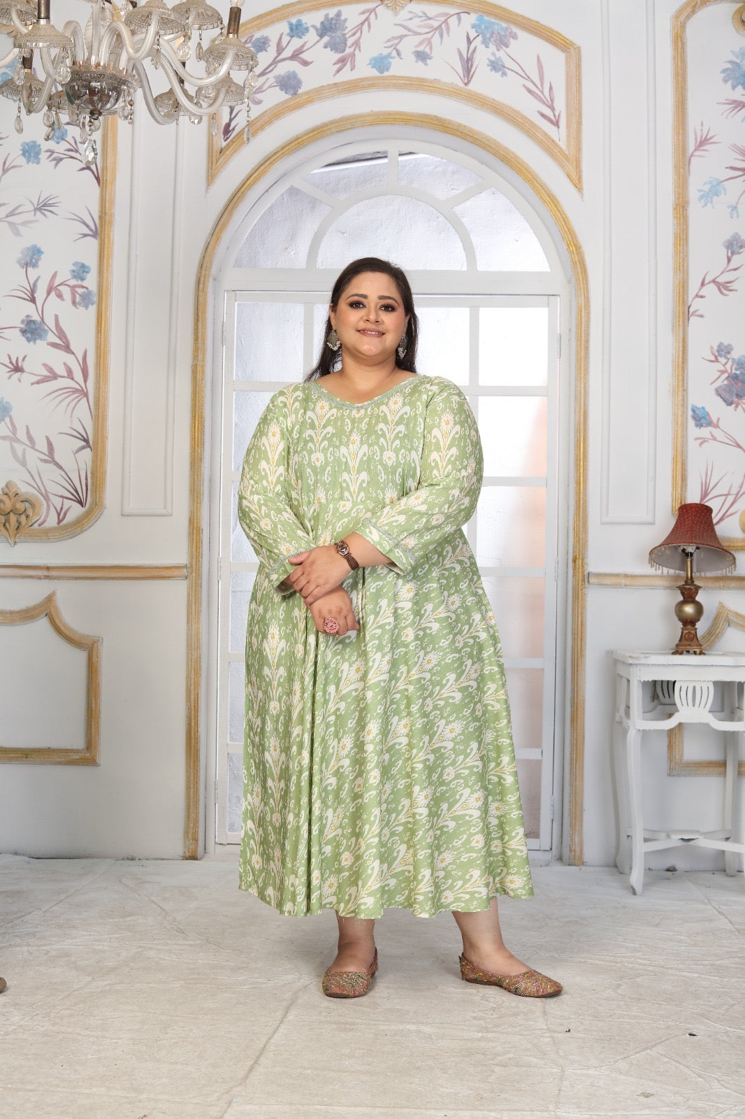 Traditional Plus Size Rayon Long Kurti, Cultural Wear for Women