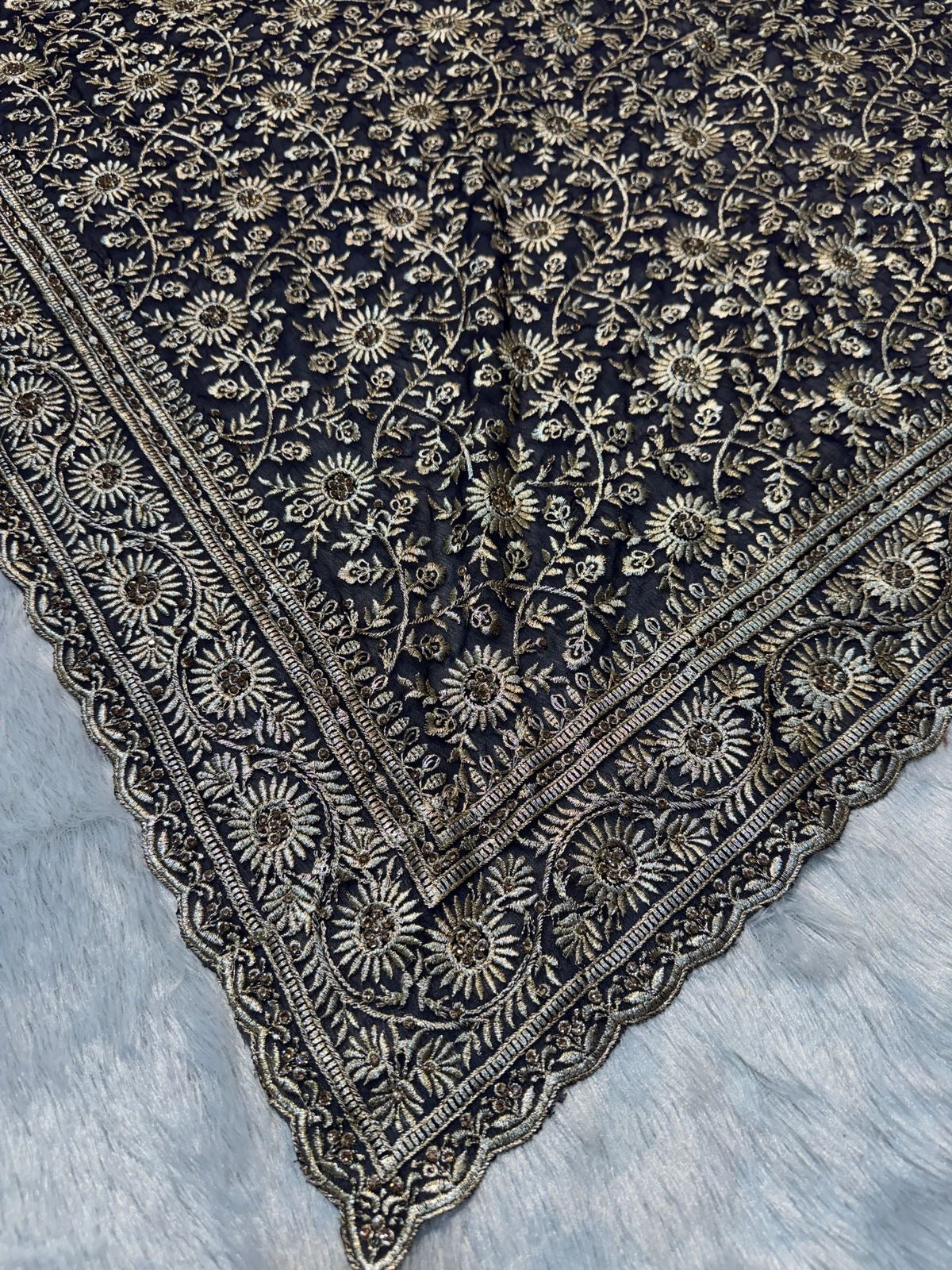 Georgette Party Wear Saree with unstitched Blouse, Cultural Wear for Women