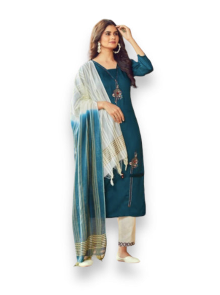 Elegance Personified - Blue Hills Haseena Viscose Dress for Festive Occasions