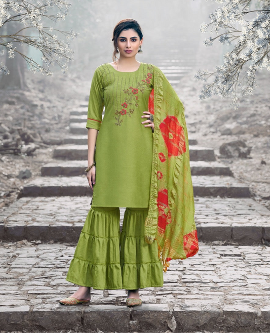 Elegant Silk Salwar Kameez: Parra Aliana 1 Festive Wear with Handwork Embroidery