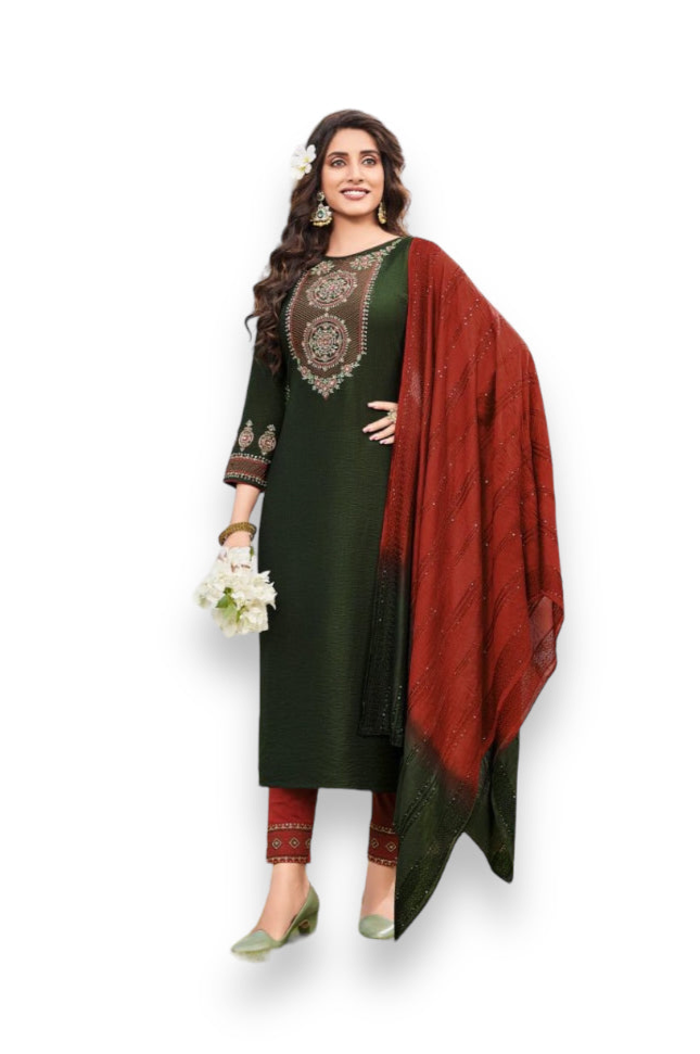 Enchanting Beauty: Ladies Flavour Copper Stone VOL 5 Naylon Viscose Salwar Kameez