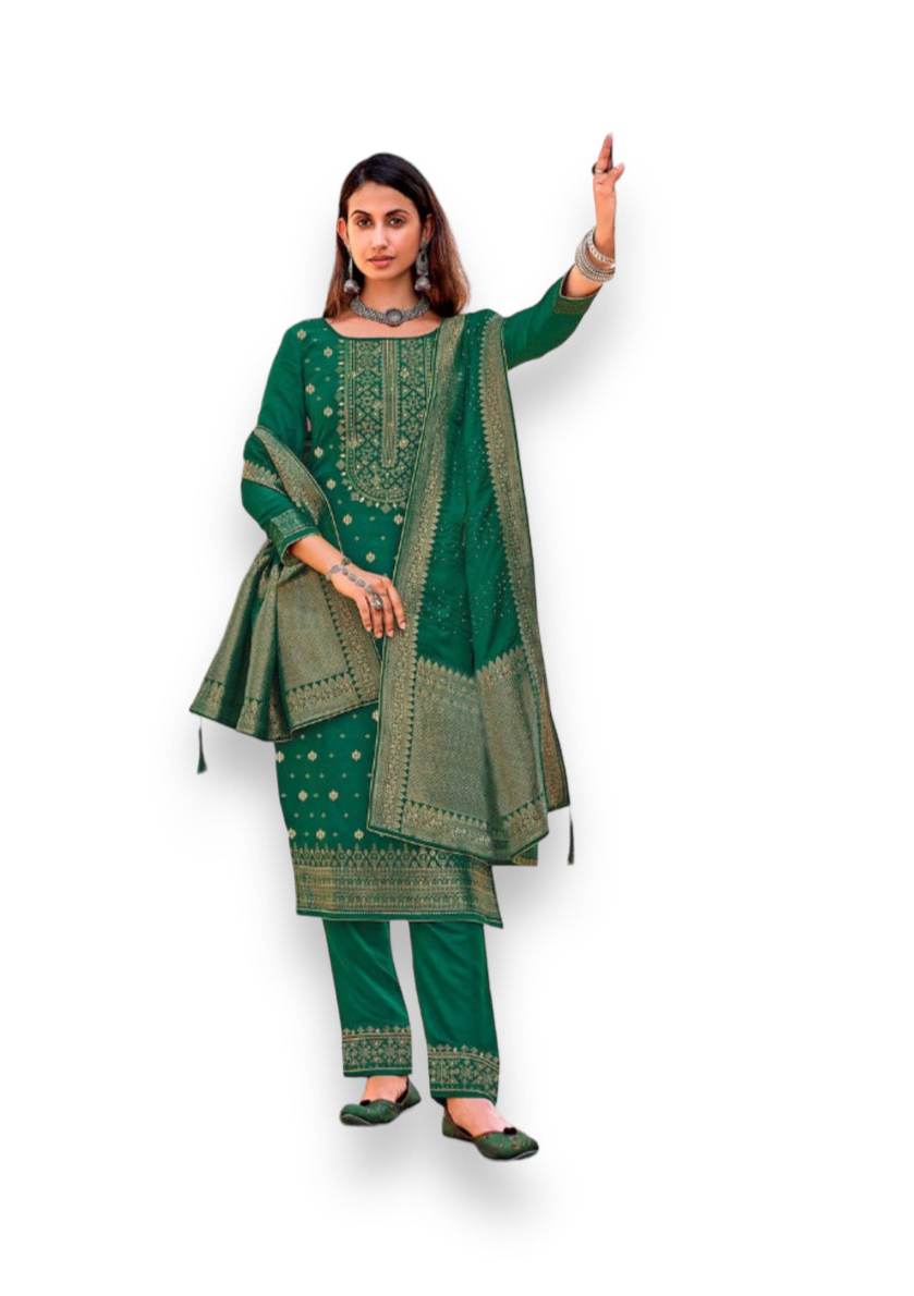 Rangoon Sanaya - Exquisite Dola Silk Designer Dress for Women