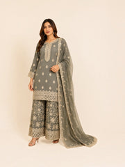 Georgette Russian Plazo Set, Cultural Wear for Women