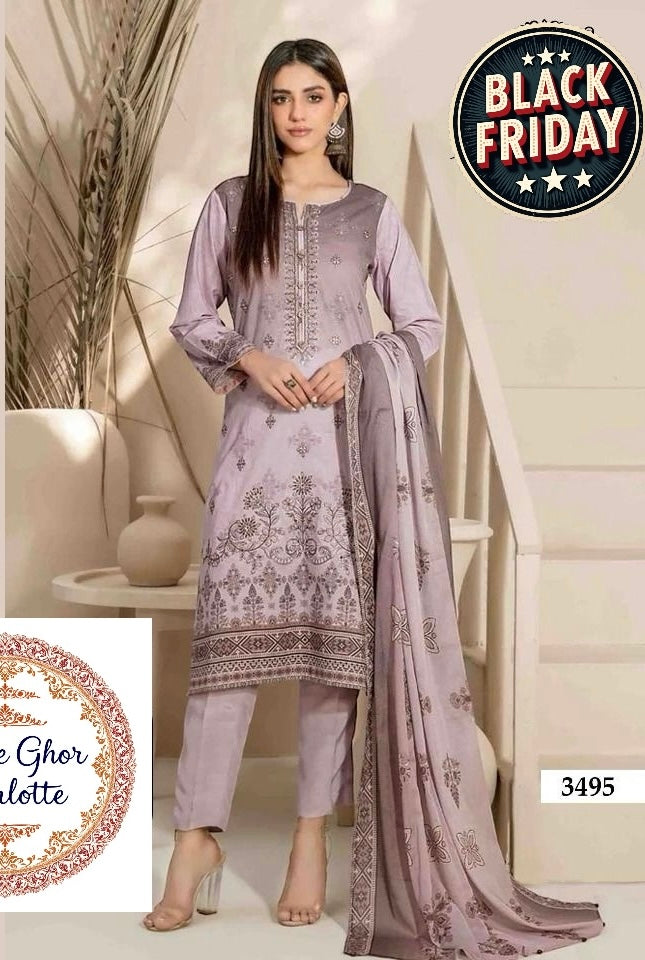 Traditional Saree Ghor Charlotte Salwar Kameez for women, featuring vibrant fabric and intricate embroidery in a cultural style.