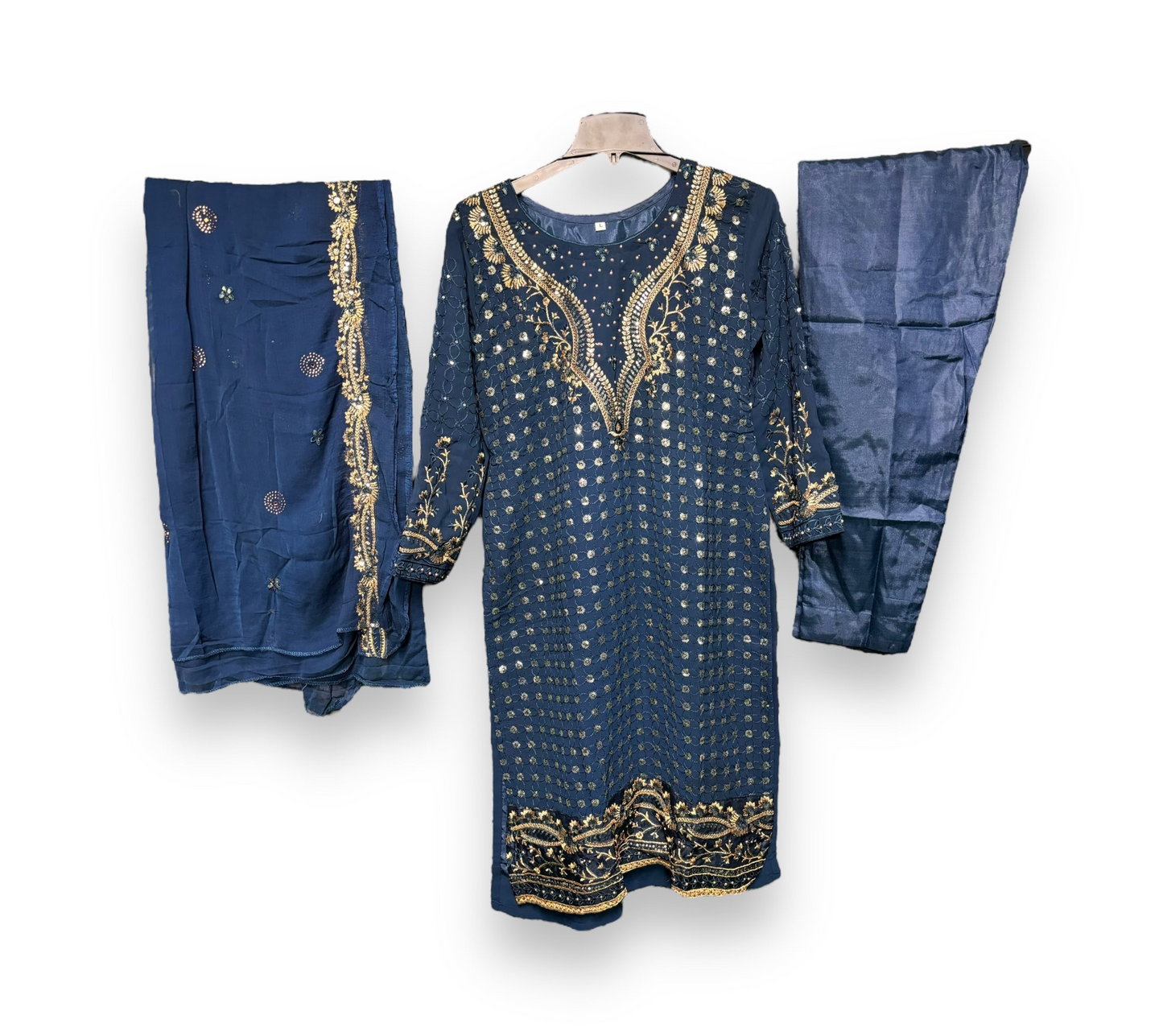 Unbeatable Clearance Deal: Purple Faux Georgette Traditional Wear Suit with Embroidery Work