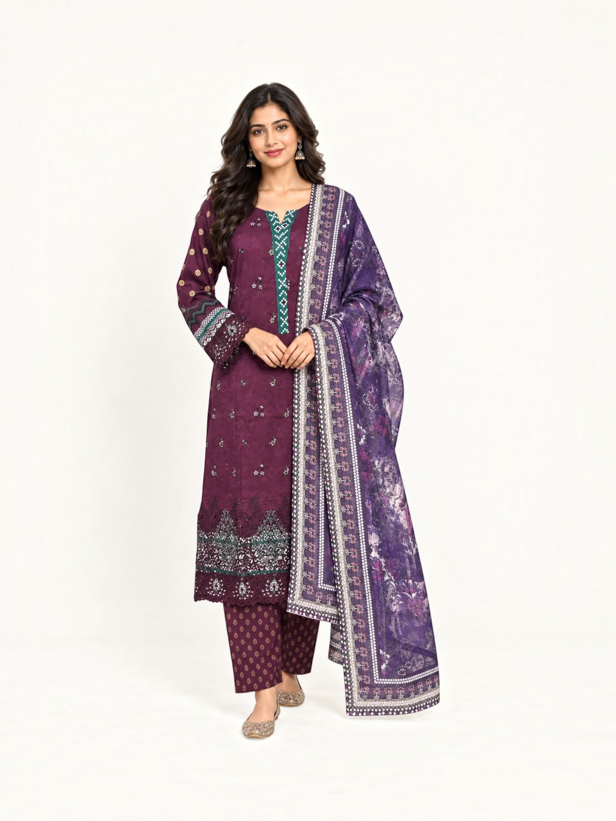 Traditional Pakistani Salwar Kameez, Cultural Wear for Women,267