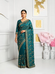 Fandy Traditional Saree with Ready Blouse, Cultural Wear for Women