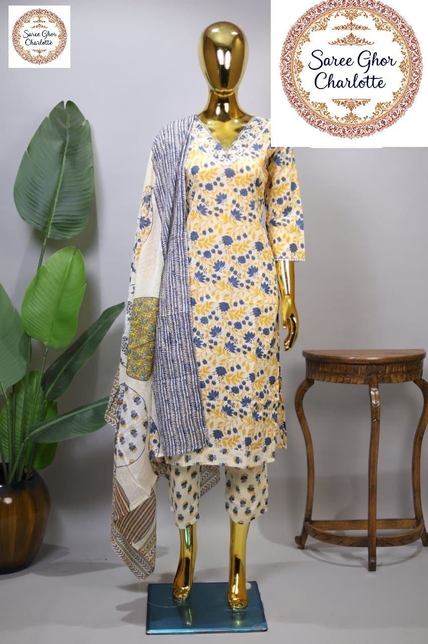 Traditional Digital Print Salwar Kameez, Cultural Wear for Women, Aug01 - Saree Ghor Charlotte