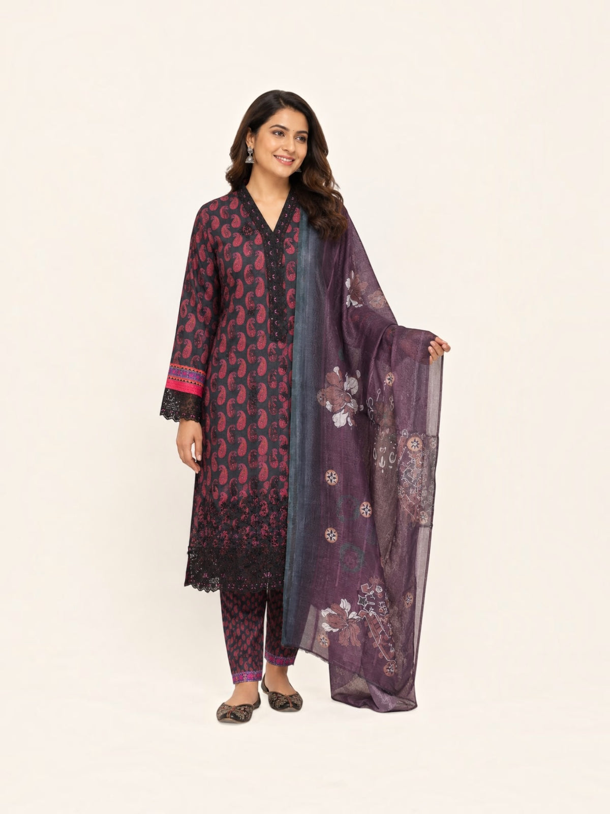Traditional Pakistani Salwar Kameez, Cultural Wear for Women,284
