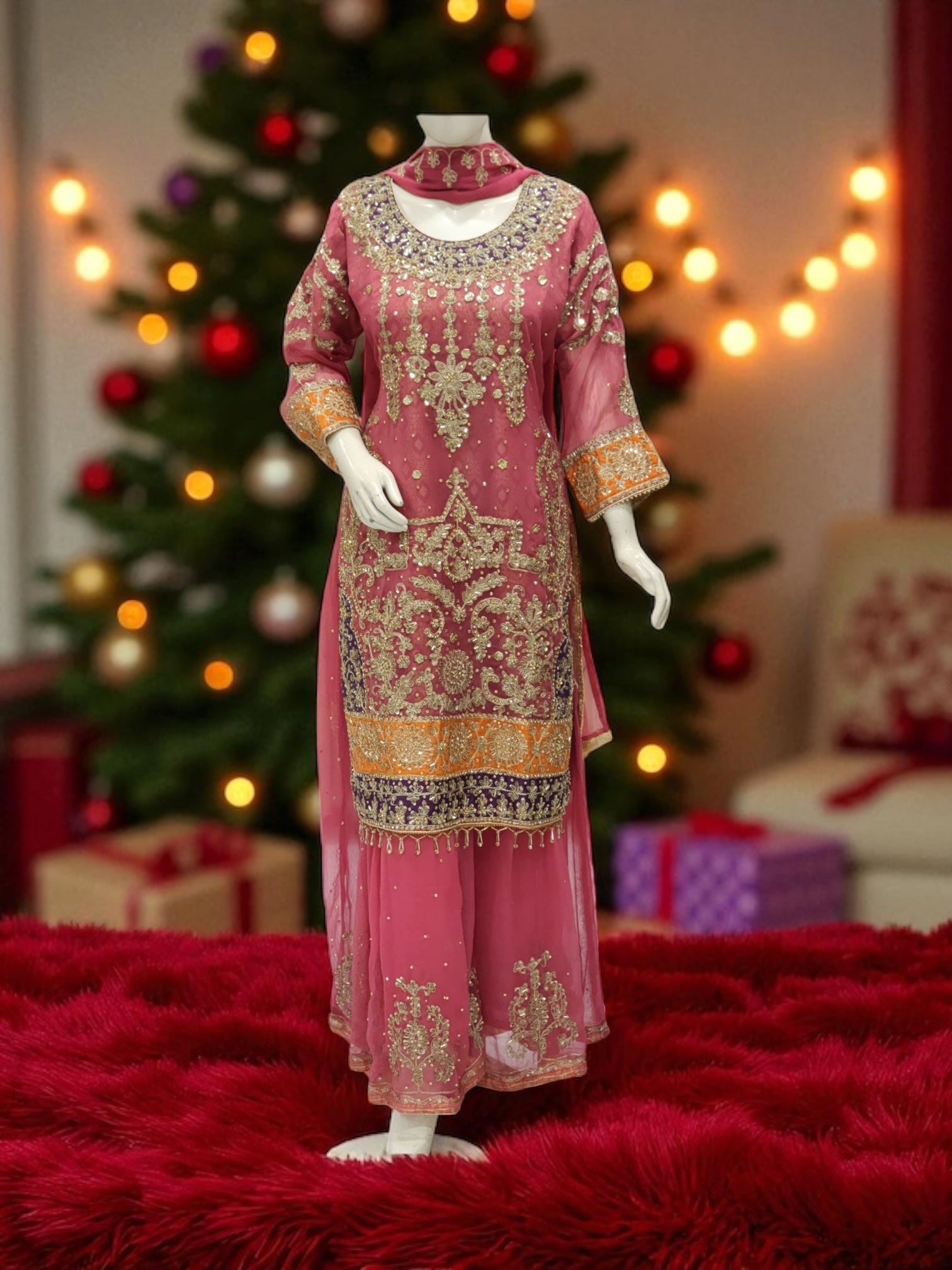 Traditional Salwar Kameez, Cultural Wear for Women, Aug07 - Saree Ghor Charlotte