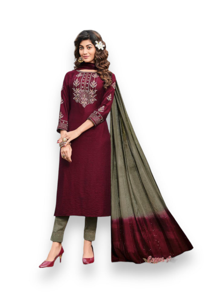 Enchanting Beauty: Ladies Flavour Copper Stone VOL 5 Naylon Viscose Salwar Kameez