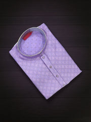 Traditional men's onion color kurta and pajama set by Saree Ghor Charlotte, featuring cultural men's wear with detailed fabric.