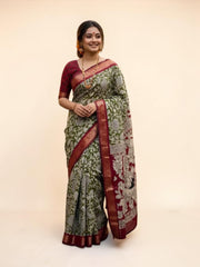 Elegant traditional saree from Saree Ghor Charlotte, showcasing vibrant fabric and intricate draping for cultural wear.