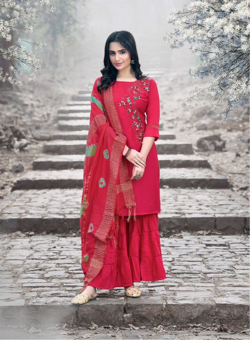 Elegant Silk Salwar Kameez: Parra Aliana 1 Festive Wear with Handwork Embroidery