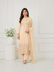 Traditional Embroidery work Cotton Long Sleeve Salwar Kameez Suit, Cultural Wear for Women,06