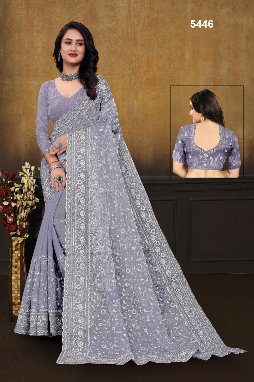 Traditional Burbury Saree by Saree Ghor Charlotte, showcasing vibrant fabric and intricate designs for women's cultural wear.