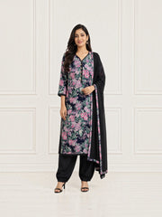 Traditional linen long sleeve salwar kameez for women, cultural wear by Saree Ghor Charlotte, featuring intricate design and comfortable fit.