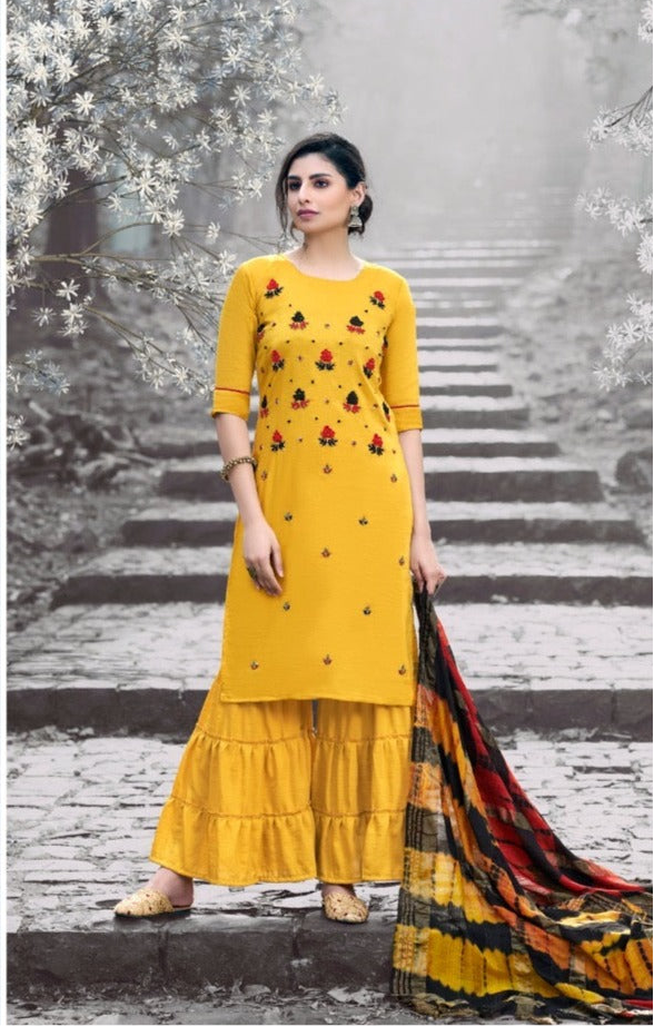 Elegant Silk Salwar Kameez: Parra Aliana 1 Festive Wear with Handwork Embroidery