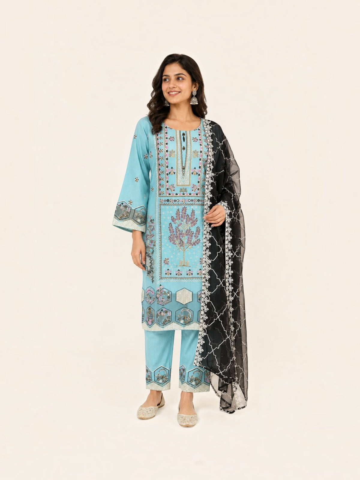 Traditional Pakistani Salwar Kameez, Cultural Wear for Women,283
