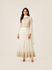 White Designer Party Wear Dress,Cultural Wear for Women, 205