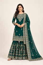 Faux Georgette Salwar Kameez, Cultural Wear for Women