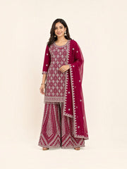 Rani Pink, Traditional Designer Salwar Kameez Suit, Cultural Wear for Women, 226
