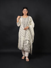 Traditional Salwar Kameez set for women by Saree Ghor Charlotte, featuring vibrant fabric and elegant design.
