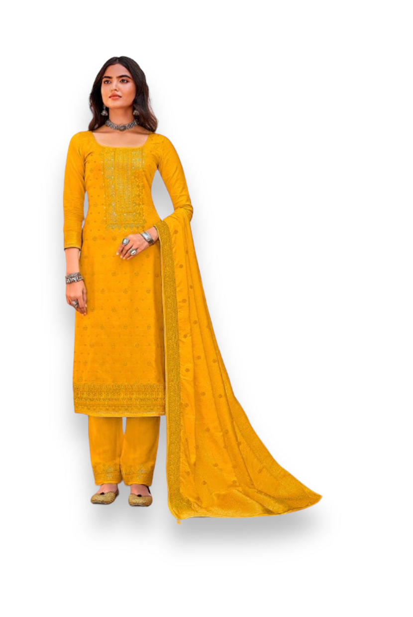 Rangoon Sanaya - Exquisite Dola Silk Designer Dress for Women