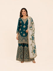 Russian Plazo Dress, Cultural Wear for Women