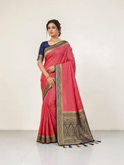 Elegant Opara silk saree by Saree Ghor Charlotte, traditional women's clothing with intricate designs and rich fabric detail.