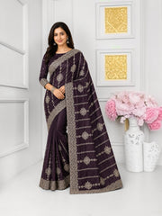 Elegant traditional saree by Saree Ghor Charlotte featuring intricate designs, perfect for cultural wear for women.