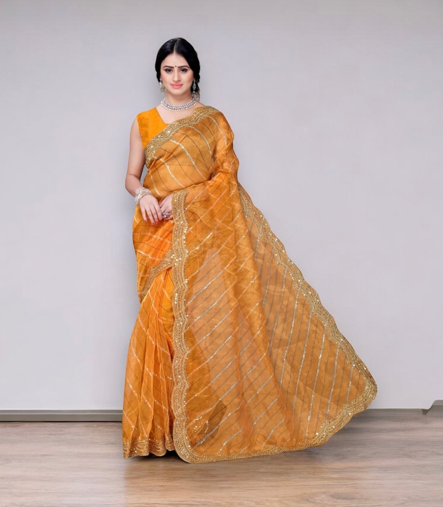 Captivating Clemira Soft Organza Designer Saree: Embrace the Magic of Ethereal Elegance