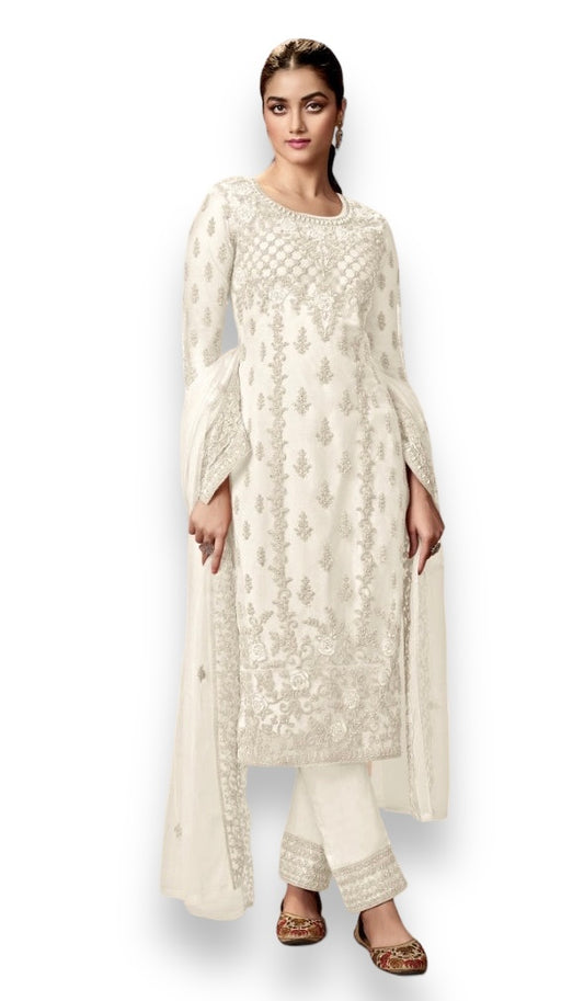 Elegance Personified: Off White Designer Salwar Suit