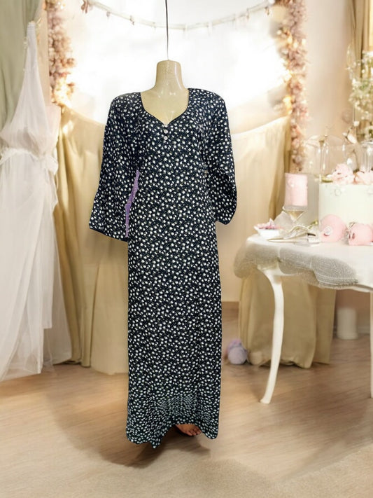 Linen Maxi Dress Set with Matching Dupatta - 126