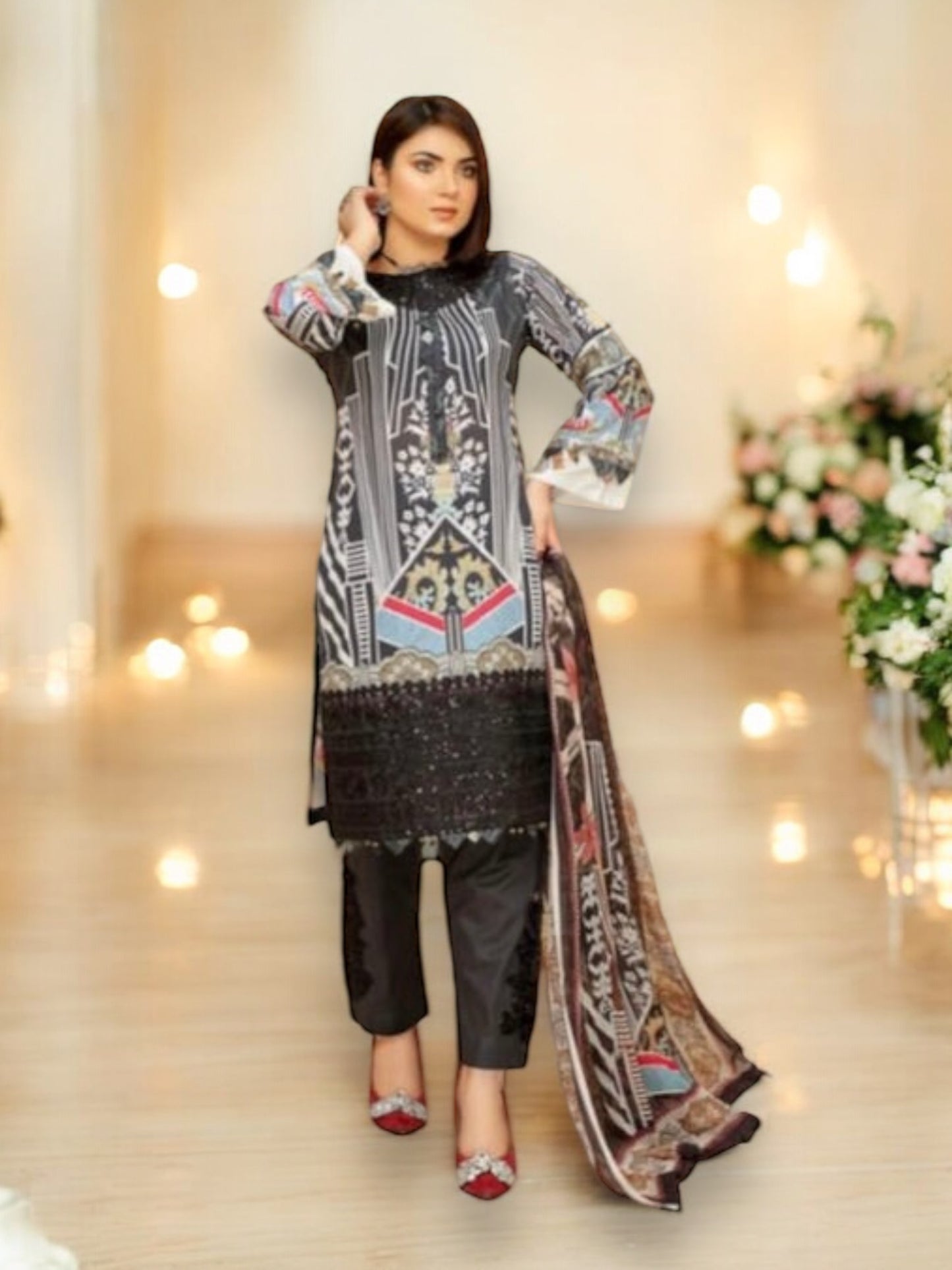 Timeless Embroidered Soni Brand Pakistani Dress