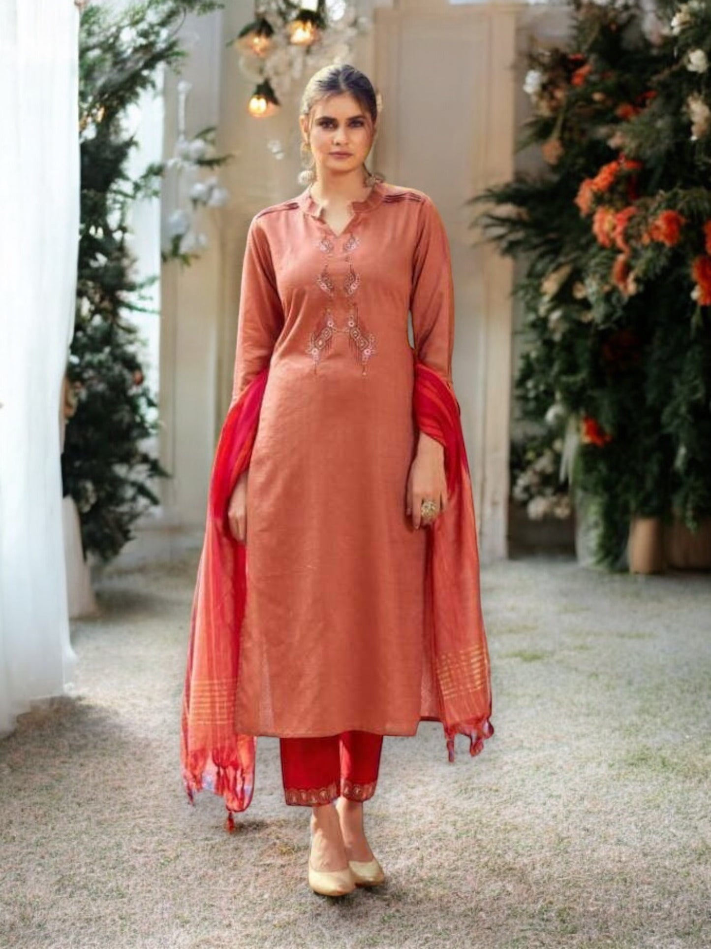 Elegance Personified - Blue Hills Haseena Viscose Dress for Festive Occasions