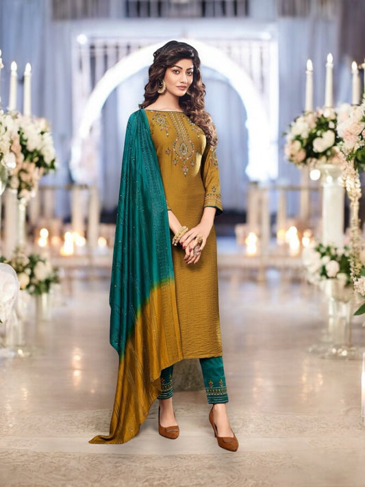 Enchanting Beauty: Ladies Flavour Copper Stone VOL 5 Naylon Viscose Salwar Kameez