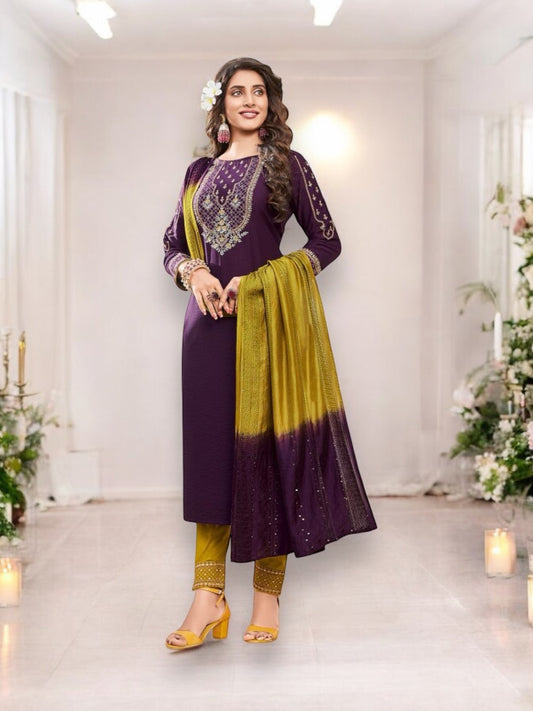 Enchanting Beauty: Ladies Flavour Copper Stone VOL 5 Naylon Viscose Salwar Kameez