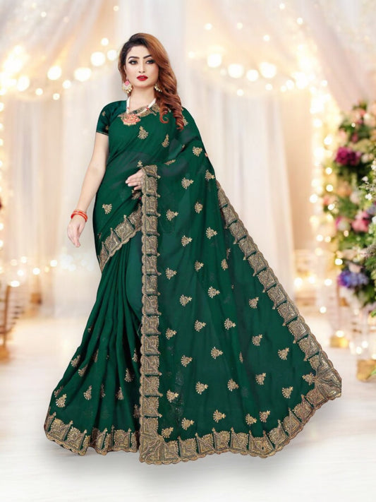 Enchanting Elegance: Stone Work Saree for a Mesmerizing Party Look