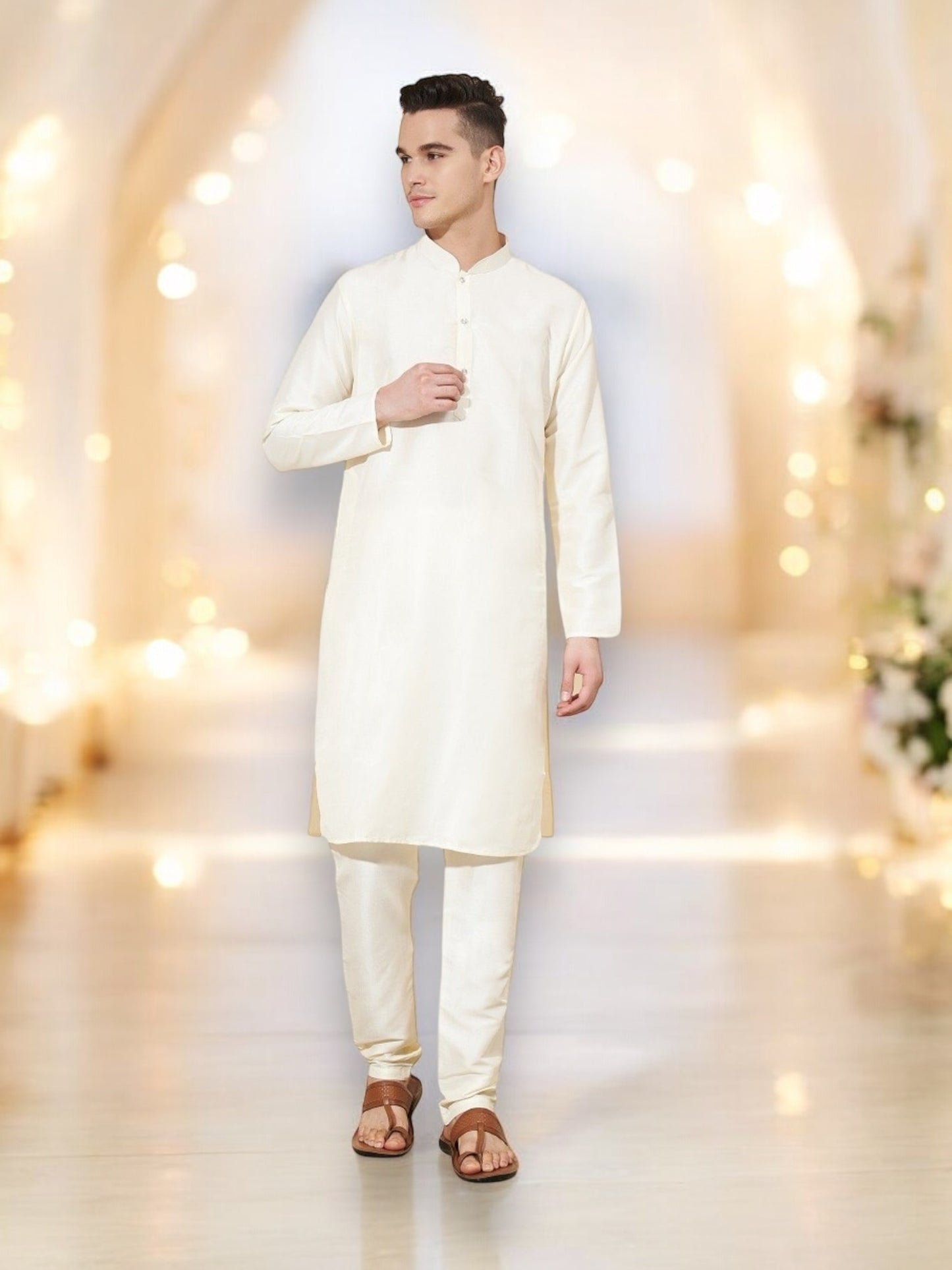 Clearance Sale: Men's Traditional Silk Kurta Pajama