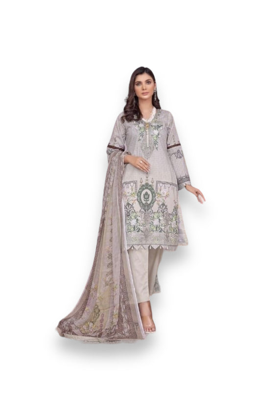 Timeless Embroidered Soni Brand Linen Pakistani Dress -04