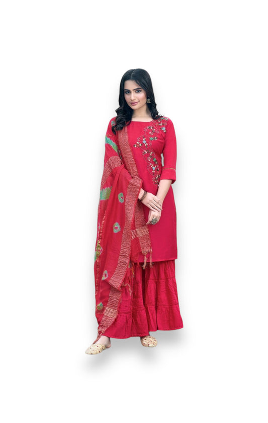 Elegant Silk Salwar Kameez: Parra Aliana 1 Festive Wear with Handwork Embroidery