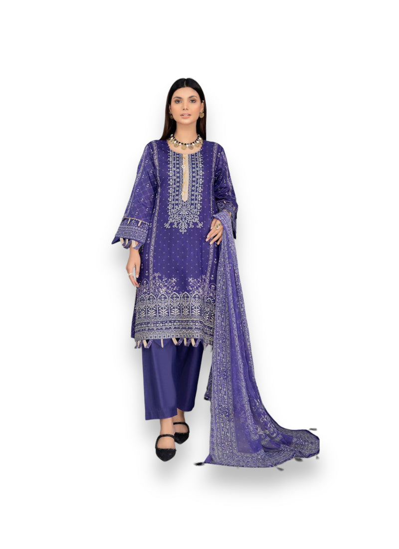 Timeless Embroidered Soni Brand Linen Pakistani Dress - D5